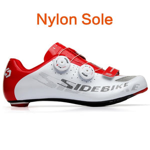 sidebike carbon road bike shoes lock cycling shoes men racing road bike trek bicycle sneakers professional athletic breathable