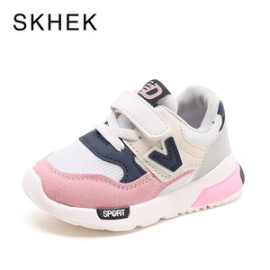 SKHEK Kids Shoes for Boys Girl Children Casual Sneakers Baby Girl Air Mesh Breathable Soft Running Sports Shoe Pink Silver