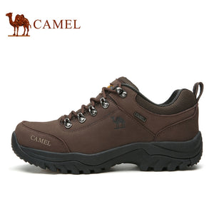 CAMEL Men Outdoor Sports Hiking Shoes Leather Anti-skid Shock Absorption Breathable Comfortable Camping Hiking Trekking Sneakers