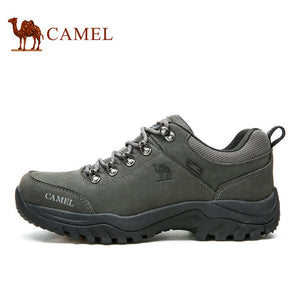 CAMEL Men Outdoor Sports Hiking Shoes Leather Anti-skid Shock Absorption Breathable Comfortable Camping Hiking Trekking Sneakers