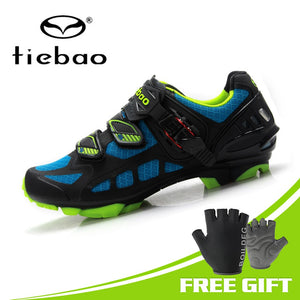 TIEBAO New Cycling Shoes Breathable Sapatilha Ciclismo Mtb Shoes Men Bicycle Self-locking Mountain Bike Shoes Triathlon Bikers