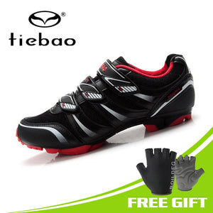 TIEBAO New Cycling Shoes Breathable Sapatilha Ciclismo Mtb Shoes Men Bicycle Self-locking Mountain Bike Shoes Triathlon Bikers